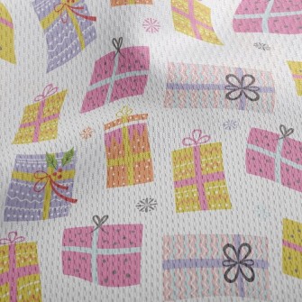 Dot Striped Gift Box Athletic Mesh Flat Back