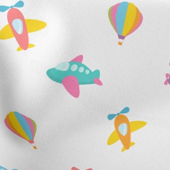 Cartoon Airplane Hot Air Ballo Stretch Ponte