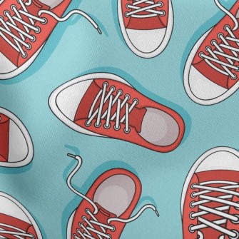 Plain Canvas Sneakers Stretch Ponte
