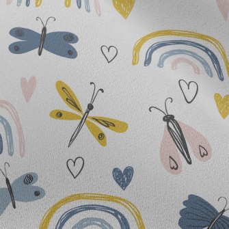 Color Pencil Doodle Butterfly Chiffon