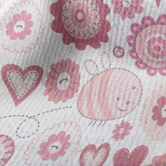 Fantasy Plaid Bee Flower Terry