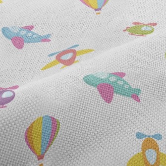 Cartoon Airplane Hot Air Ballo Performance Linen