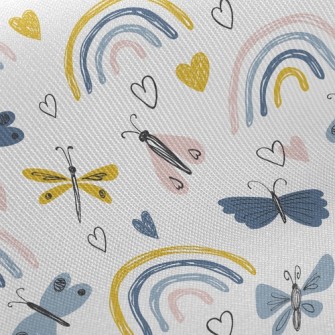 Color Pencil Doodle Butterfly Twill