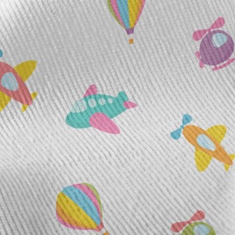 Cartoon Airplane Hot Air Ballo Standard Corduroy