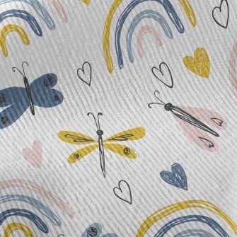 Color Pencil Doodle Butterfly Standard Corduroy