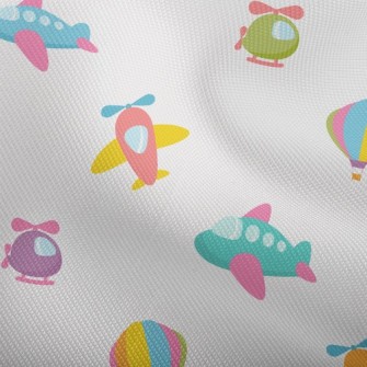 Cartoon Airplane Hot Air Ballo Dobby