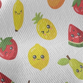 Cute Expression Fruit Family Standard Corduroy