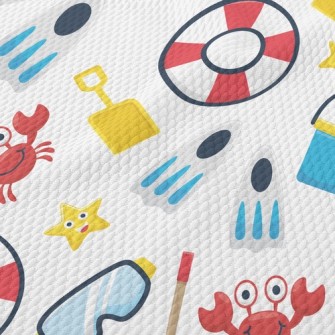 Crab Starfish Diving Equipment Birdseye Piqué