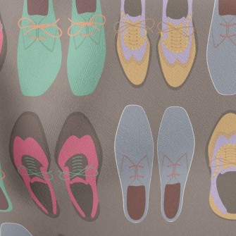 Colorful Contrasting Oxford Sh Stretch Ponte