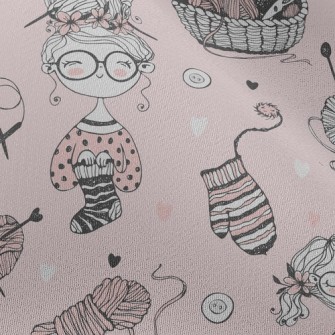 Girl In Glasses Knitting Yarn Chiffon