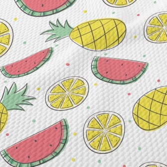 Pineapple Diced Watermelon Birdseye Piqué