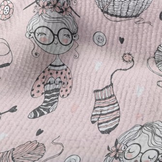 Girl In Glasses Knitting Yarn Terry