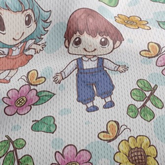 Boys And Girls Go To Enjoy The Athletic Mesh Flat Back