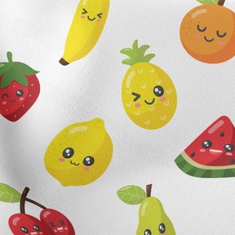 Cute Expression Fruit Family Stretch Ponte