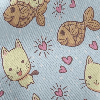 Kitten Loves To Eat Snapper Standard Corduroy