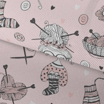 Girl In Glasses Knitting Yarn Waterproof Oxford