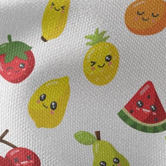Cute Expression Fruit Family Waterproof Canvas