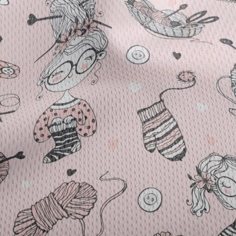 Girl In Glasses Knitting Yarn Athletic Mesh Flat Back