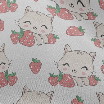 Smiling Cat With Strawberry Chiffon