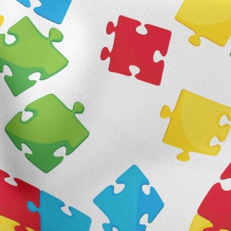 Bright Color Block Puzzle Stretch Ponte