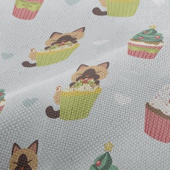 Cat Eats Christmas Cake Secret Performance Linen