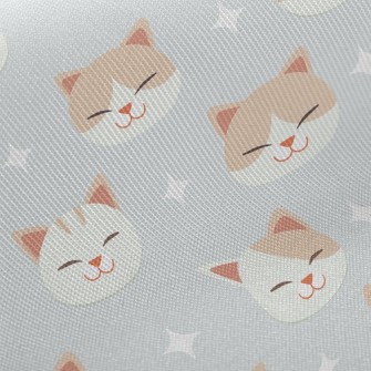 Big-headed Cat With Squinting  Twill