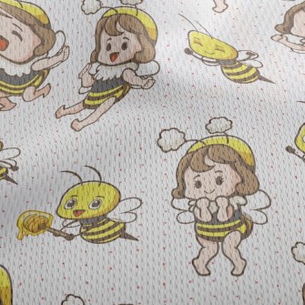 Dress Up Bee Little Girl Athletic Mesh Flat Back