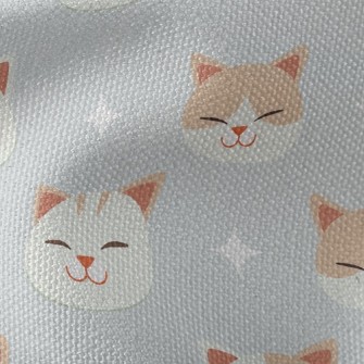 Big-headed Cat With Squinting  Waterproof Canvas