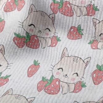 Smiling Cat With Strawberry Terry