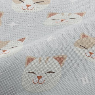 Big-headed Cat With Squinting  Performance Linen