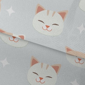 Big-headed Cat With Squinting  Waterproof Oxford