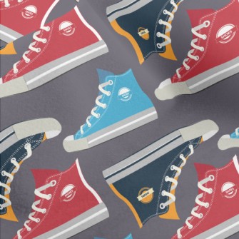 Vintage Canvas Sneakers Micro Fleece