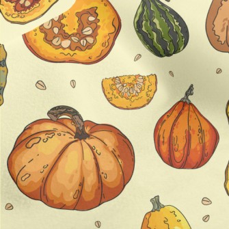 Pumpkin With Various Shapes Micro Fleece