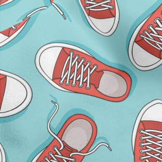Plain Canvas Sneakers Micro Fleece