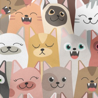 Playful Big-faced Cat Micro Fleece