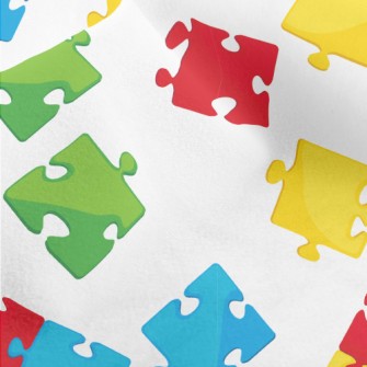 Bright Color Block Puzzle Micro Fleece