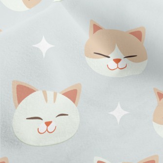 Big-headed Cat With Squinting  Micro Fleece