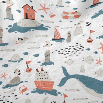 Huge Whale And Small Fish Minky