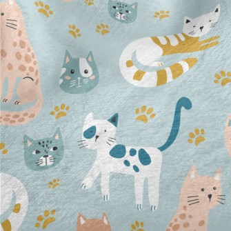 Naughty Cat With Footprints Minky