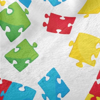 Bright Color Block Puzzle Minky