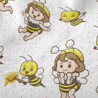 Dress Up Bee Little Girl Minky