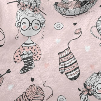 Girl In Glasses Knitting Yarn Minky