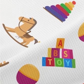 Colorful Playroom Toys Piqué