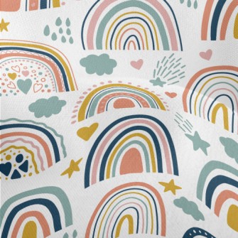 Fairy Tale Cute Rainbow Lightweight Performance Linen