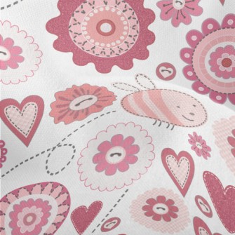 Fantasy Plaid Bee Flower Lightweight Performance Linen