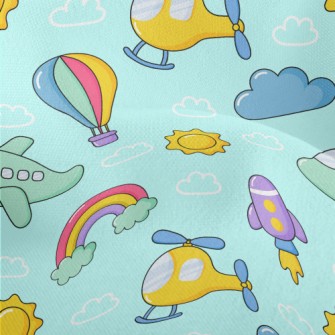 Helicopter Airplane Rocket Lightweight Performance Linen