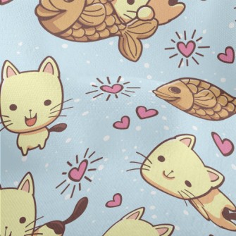 Kitten Loves To Eat Snapper Lightweight Performance Linen