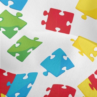 Bright Color Block Puzzle Lightweight Performance Linen