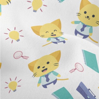 Happy Kitten Office Worker Lightweight Performance Linen