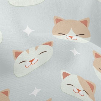 Big-headed Cat With Squinting  Lightweight Performance Linen